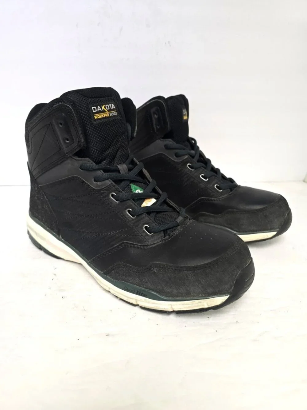 Dakota Men's 3617 Mid-Cut Quad Lite Steel Toe Steel Plate Shoes Black Size 9M - Picture 1 of 9